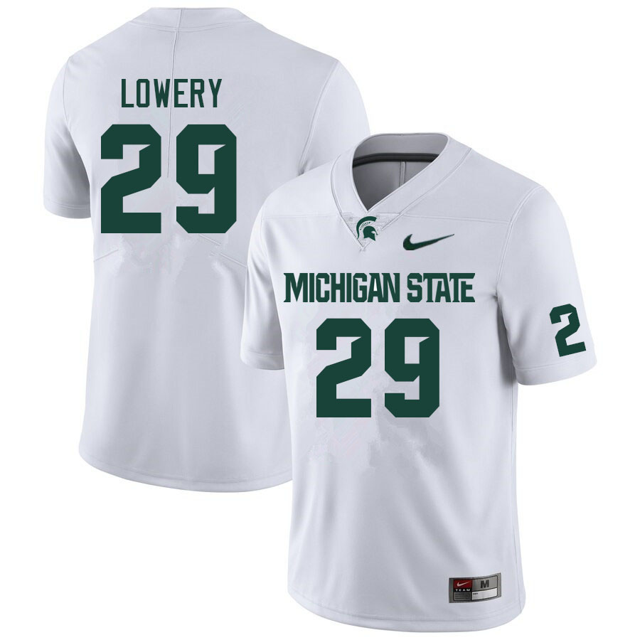 Men #29 Marqui Lowery Michigan State Spartans College Football Jerseys Sale-White